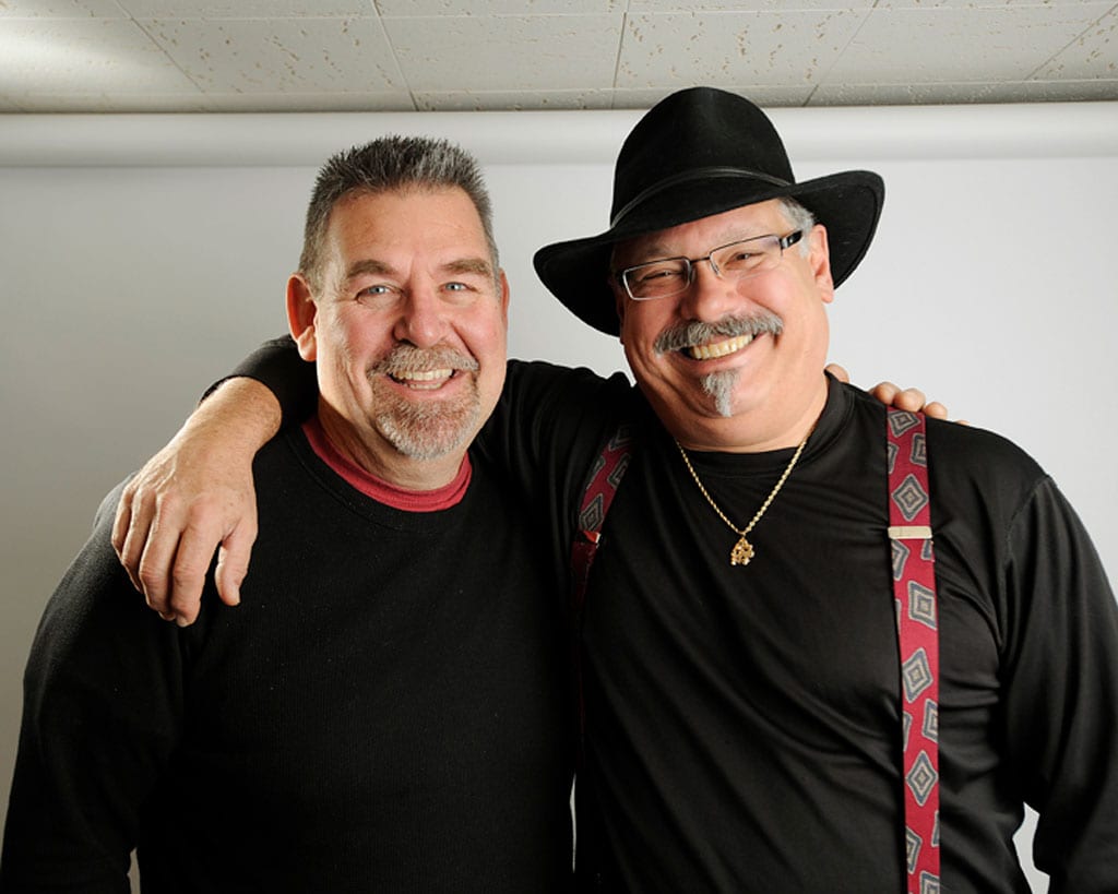 luthier bill russo with guitarist denny breau